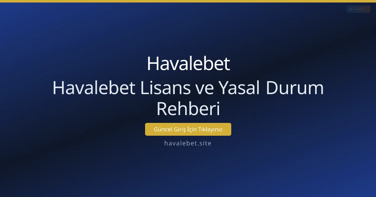 Havalebet Lisans ve Yasal Durum Rehberi Havalebet Lisans ve Yasal Durum Rehberi - Havalebet rehber görseli